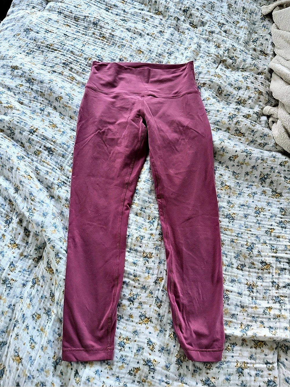 lululemon Wunder Train Mid-Rise Pants Pink Leggings size 6